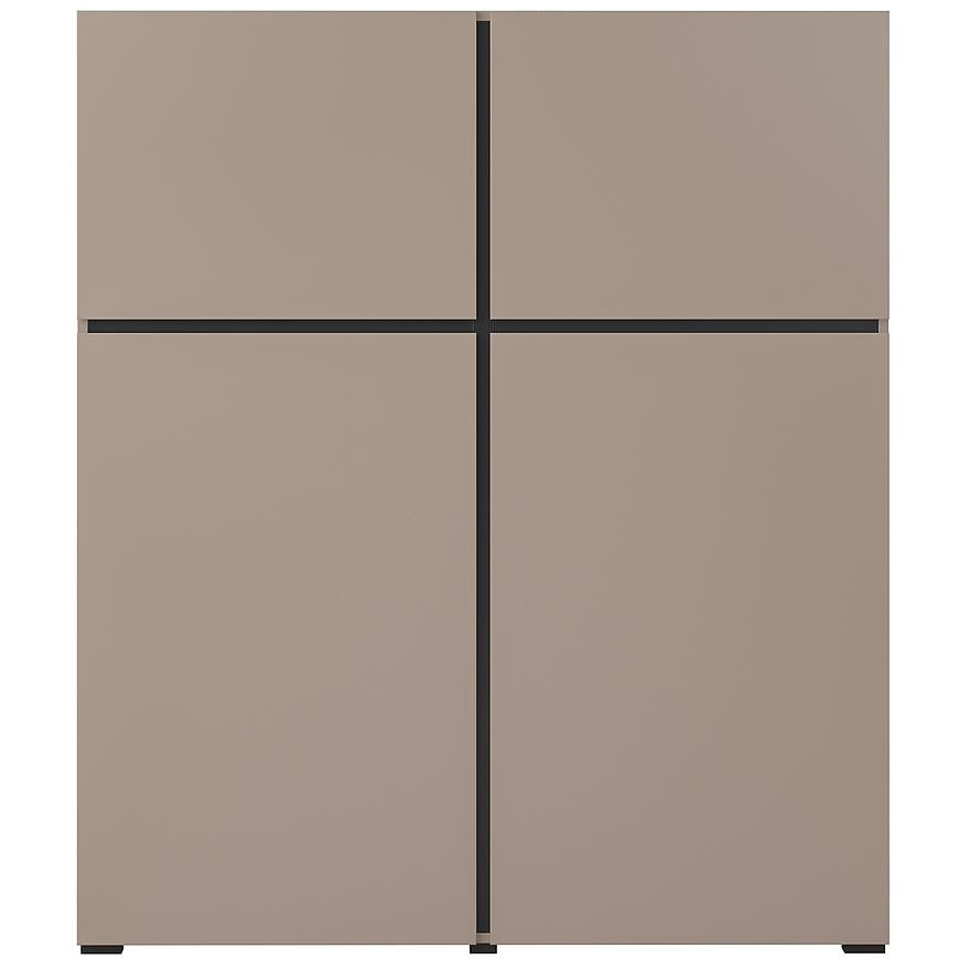 Komoda Wysoka Cross 4d Congo/Čierna