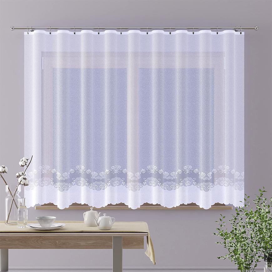 Žakarová záclona 618/D460 biely/180. Tovar na Metru