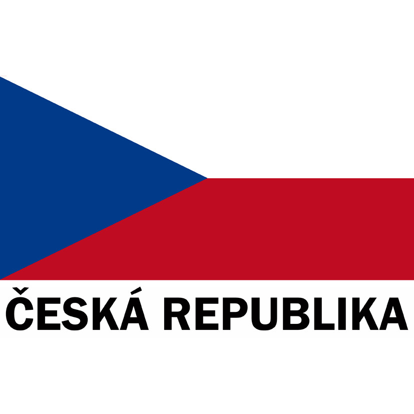 Samolepka Česká vlajka 6 x 9 cm - farebná