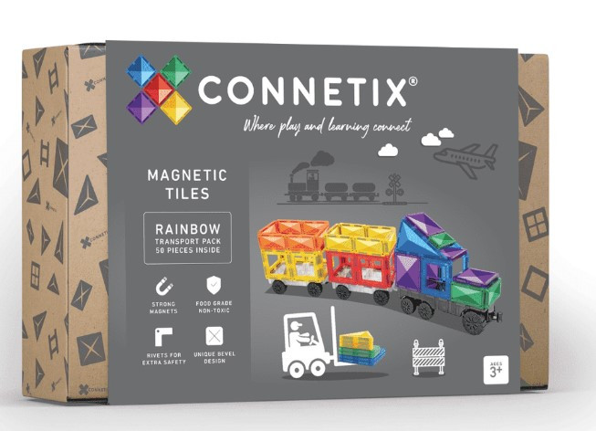 Magnetická stavebnice Connetix -  Rainbow Transport Pack (50 ks)