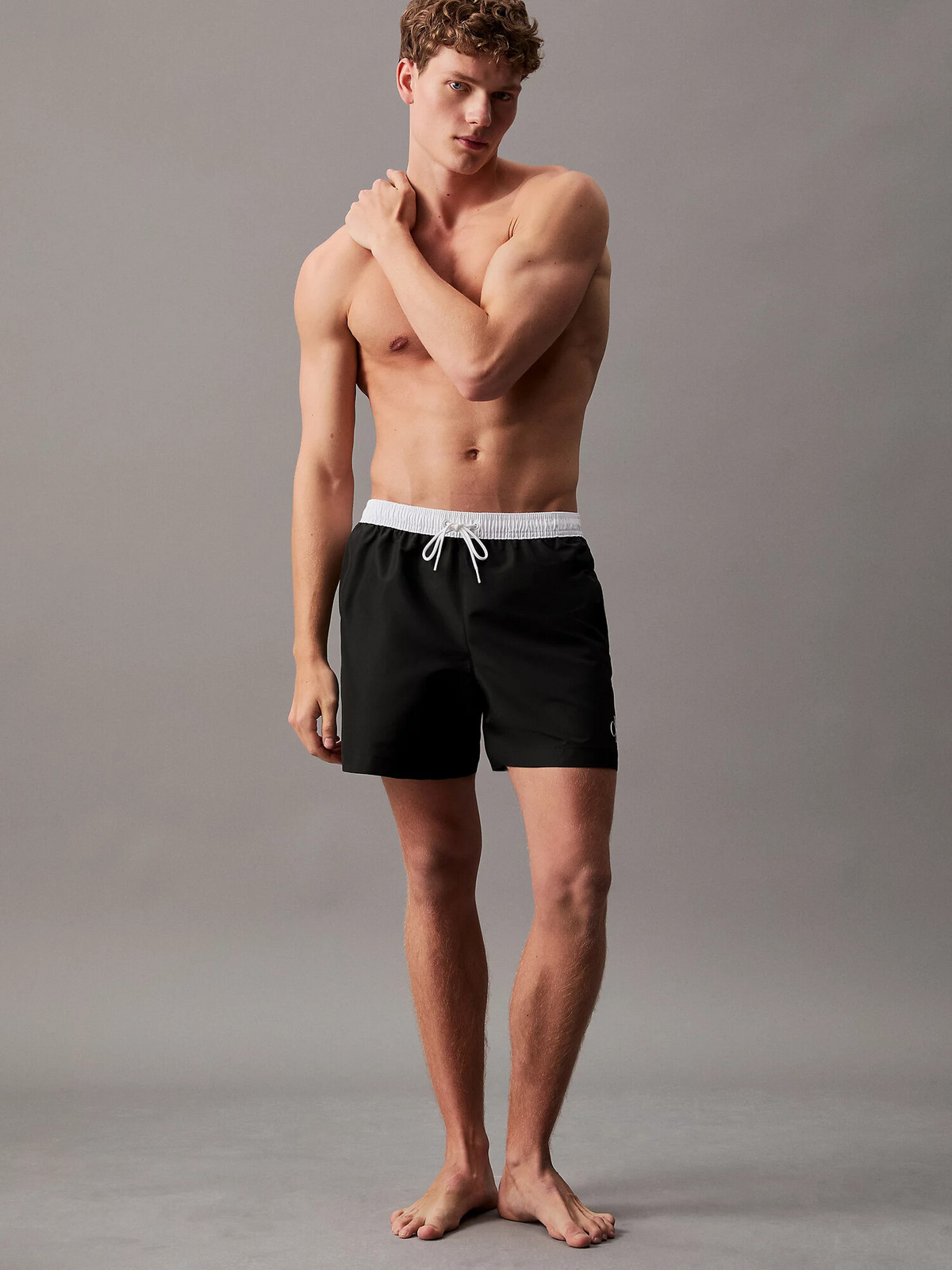 Pánske plavky KM0KM01051 BEH black - Calvin Klein L