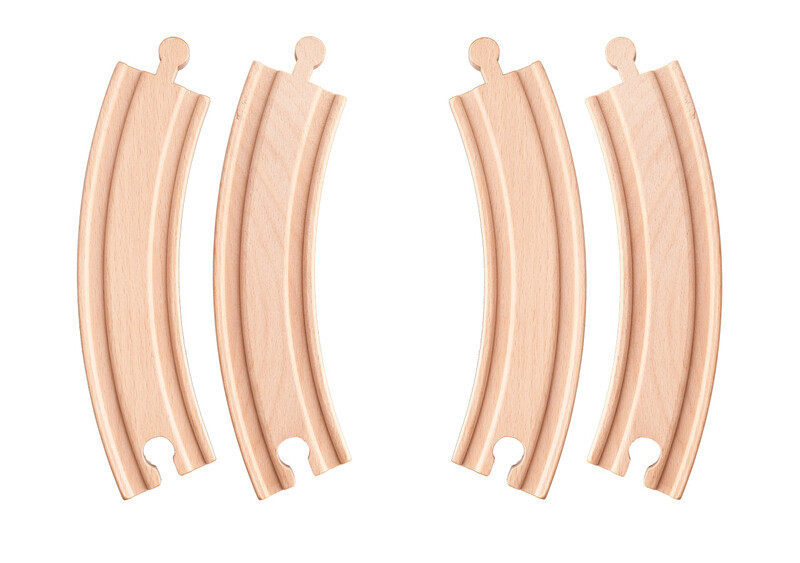 WOODY - Príslušenstvo k dráhe Okrúhle koľajnice dlhé, 4ks