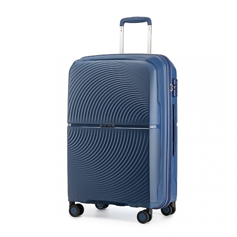 KONO kabínová batožina BRITISH TRAVELLER Polypropylén - navy - 97L