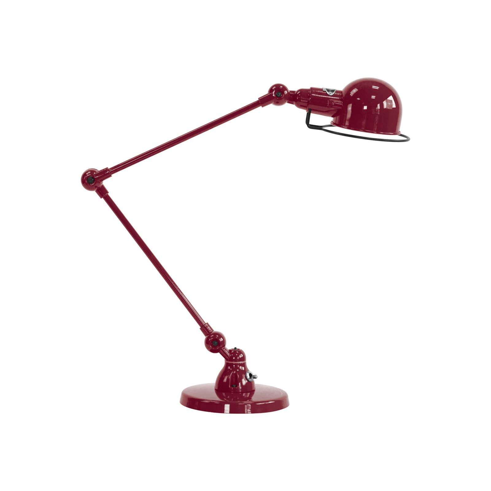 Stolná lampa Jieldé Signal SI333 s podstavcom, vínovo červená