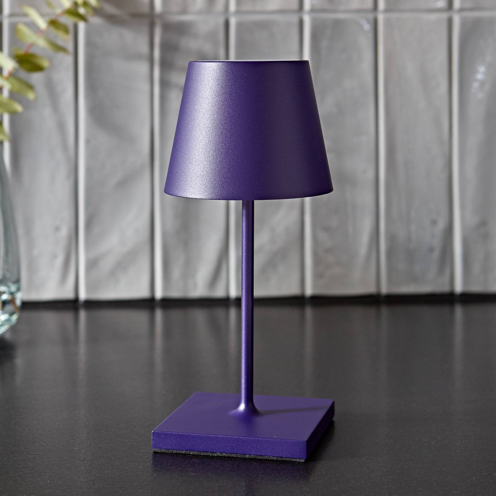 Nuindie mini LED dobíjacia stolná lampa, USB-C, IP54, stmievateľná