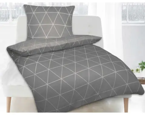 Obliečky Annika, šedá bavlna%