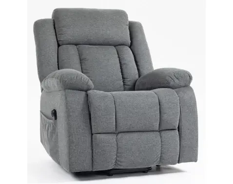 Kreslo s elektrickým polohovaním Christine, šedá látka%