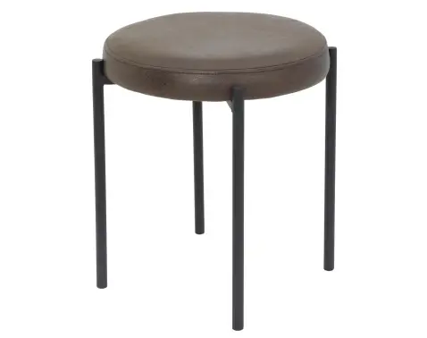 Stolička Sammy, hnedá látka vo vintage optike kože%