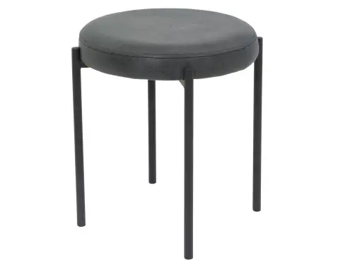 Stolička Sammy, antracitová látka vo vintage optike kože%