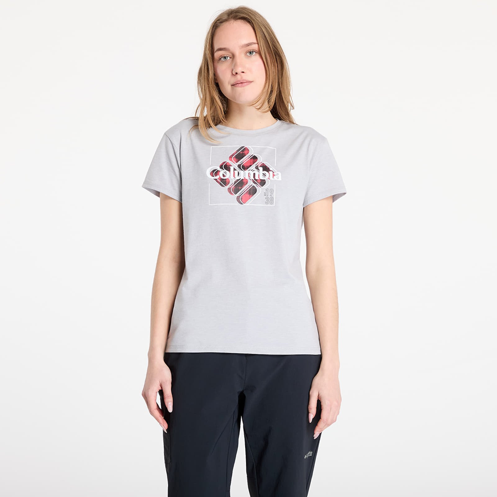Tričko Columbia Sun Trek™ Short Sleeve Graphic Tee Colm Grey Heather XS