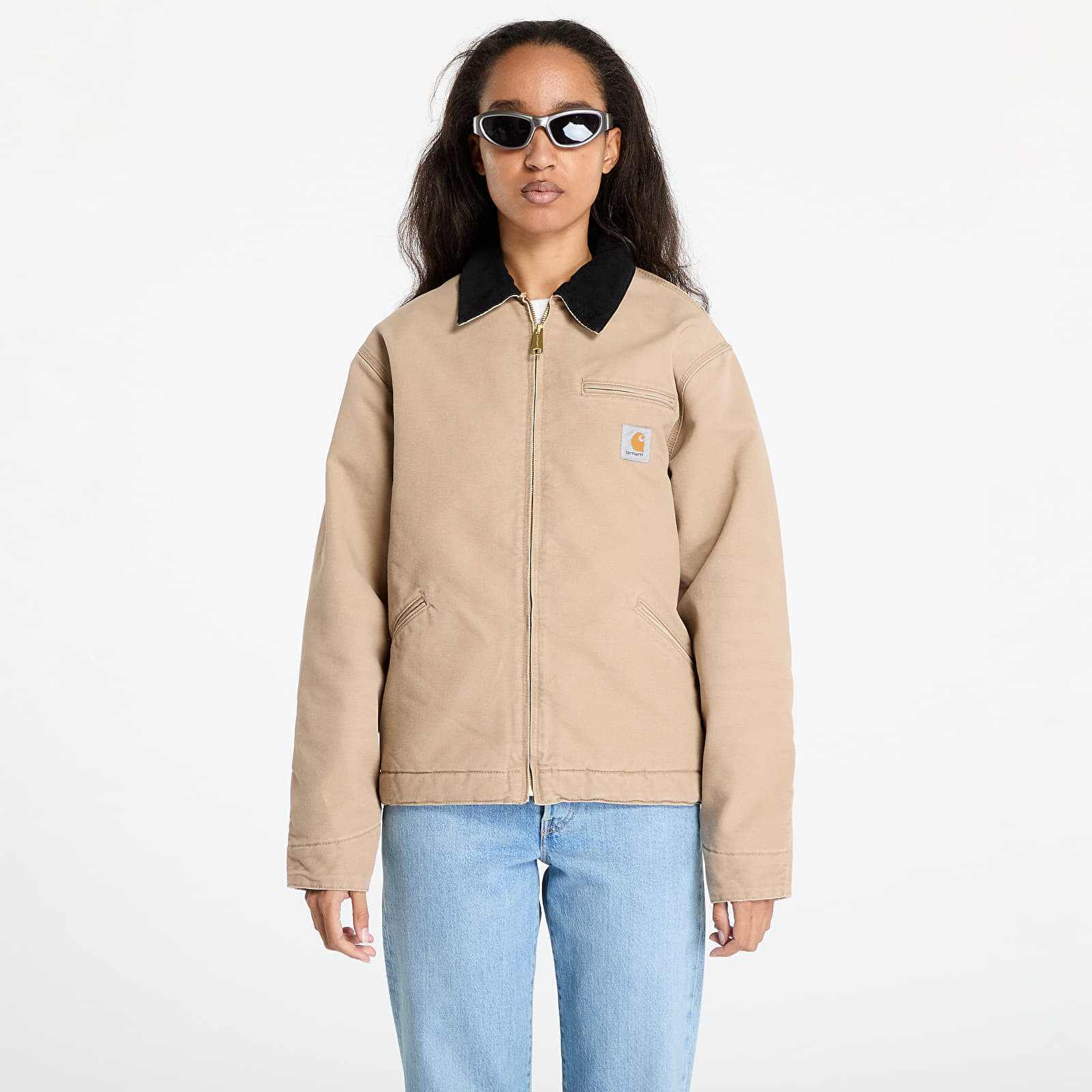 Bunda Carhartt WIP OG Detroit Jacket UNISEX Peanut/ Black Aged Canvas XL