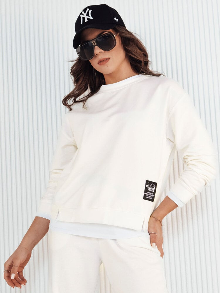 Dámska mikina bez kapucne BASOL Farba Ecru DSTREET