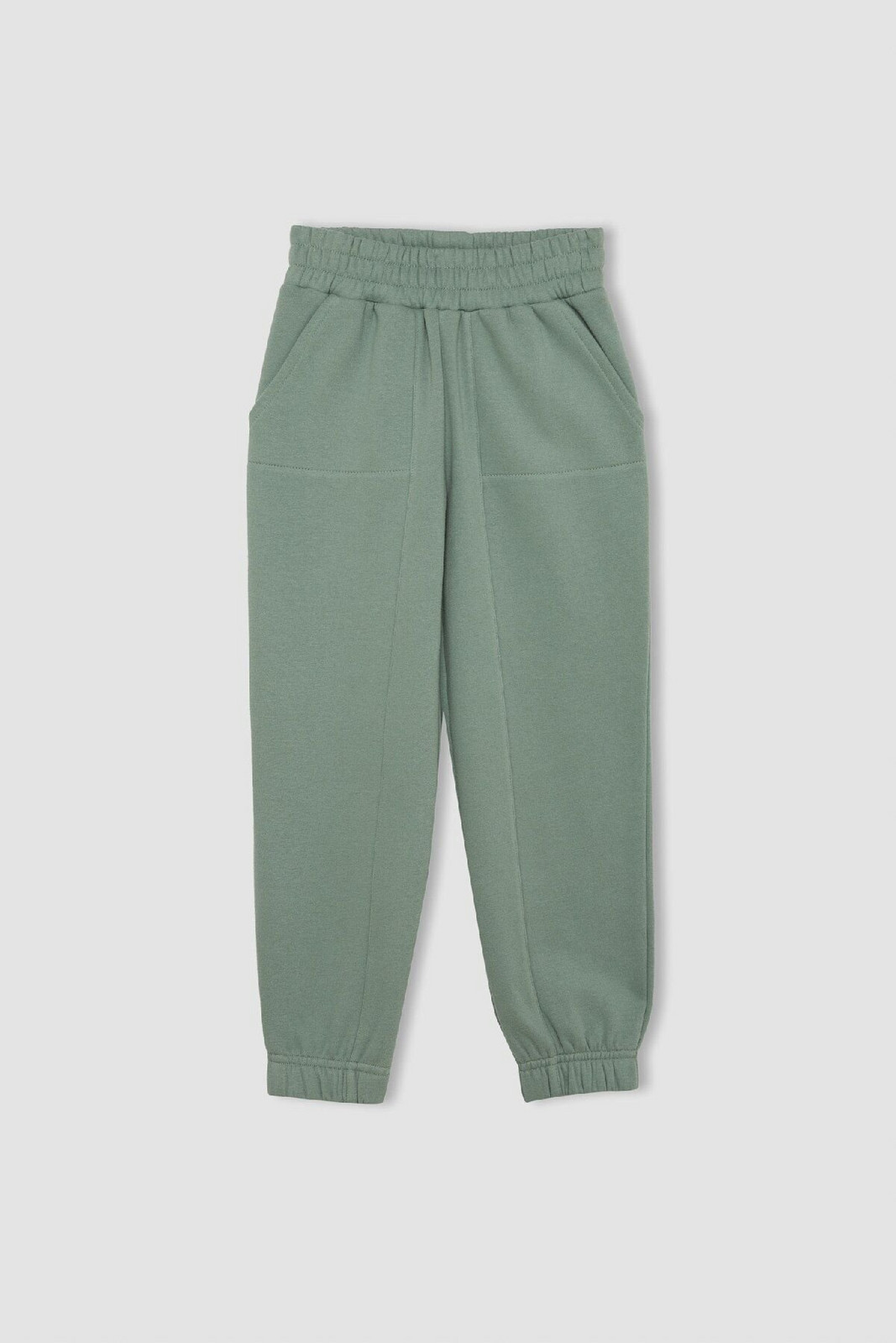 DEFACTO Girl's Basic Plain Thick Jogger Sweatpants with Elastic Waist and Pocket