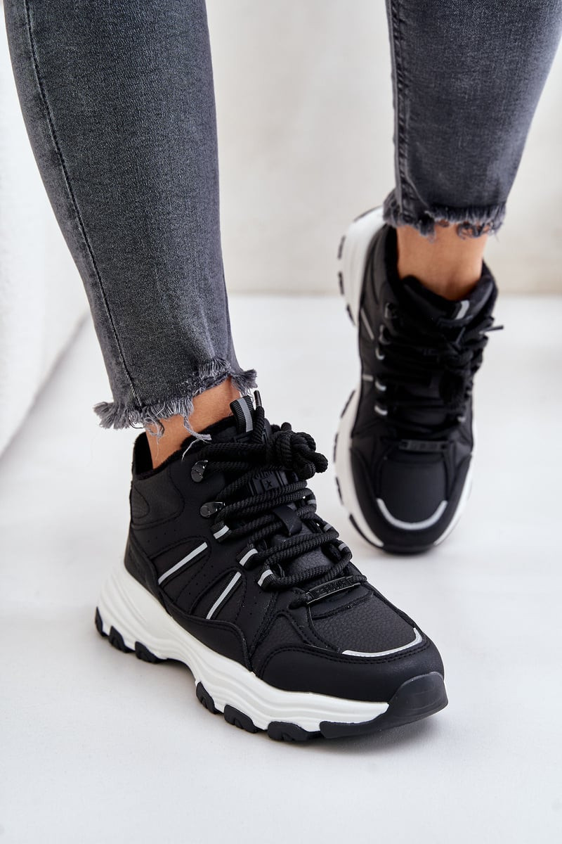 Insulated women's sneakers Big Star black