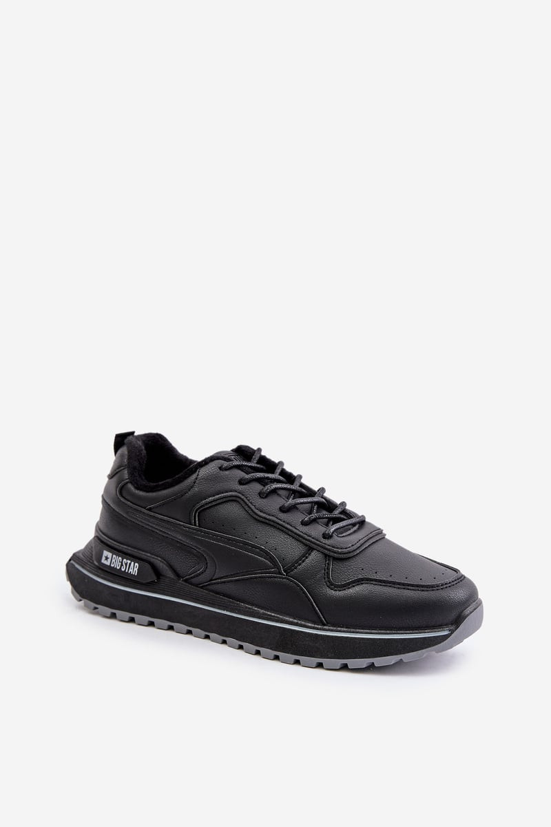 Insulated men's sneakers Big Star HI-POLY SYSTEM black