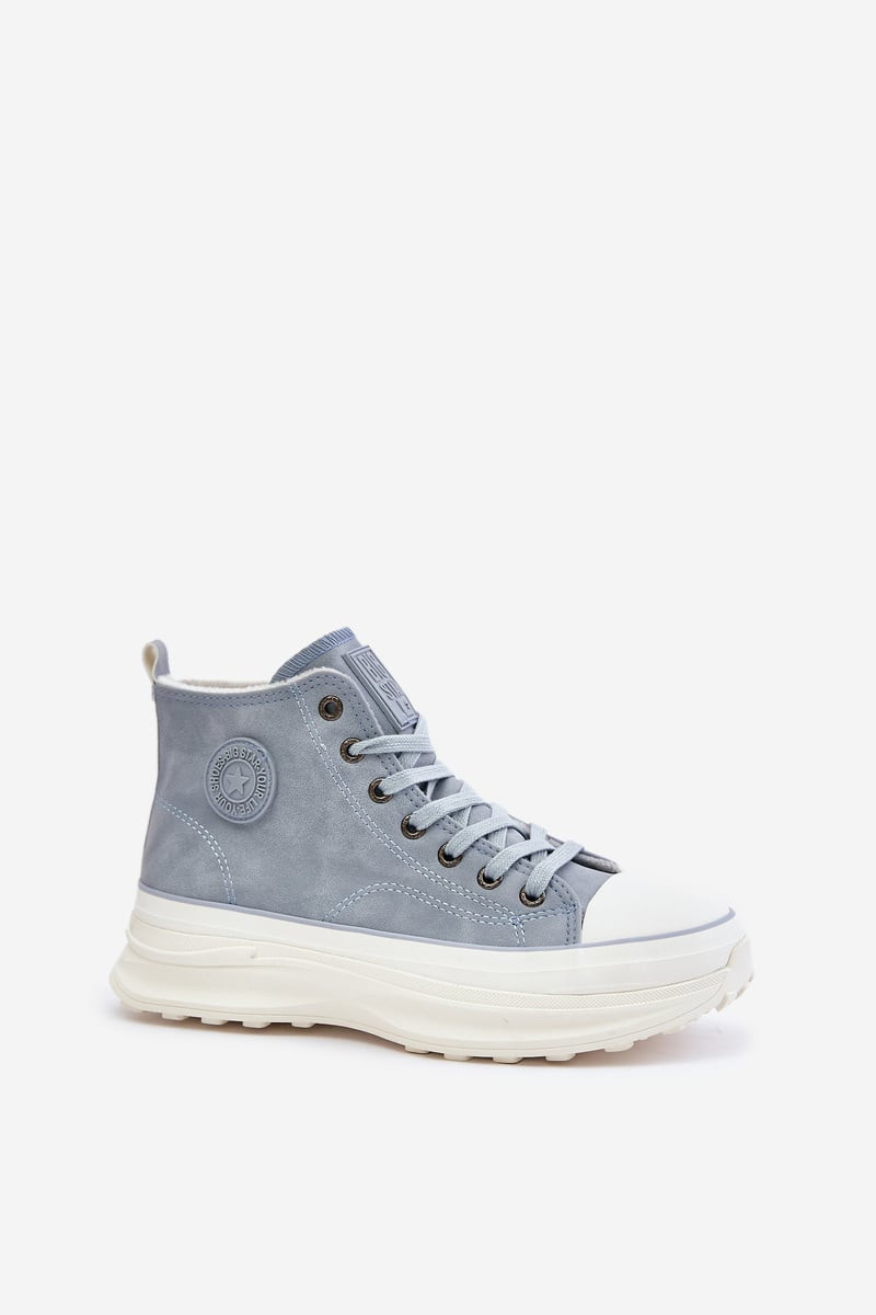 Insulated women's platform sneakers Big Star blue