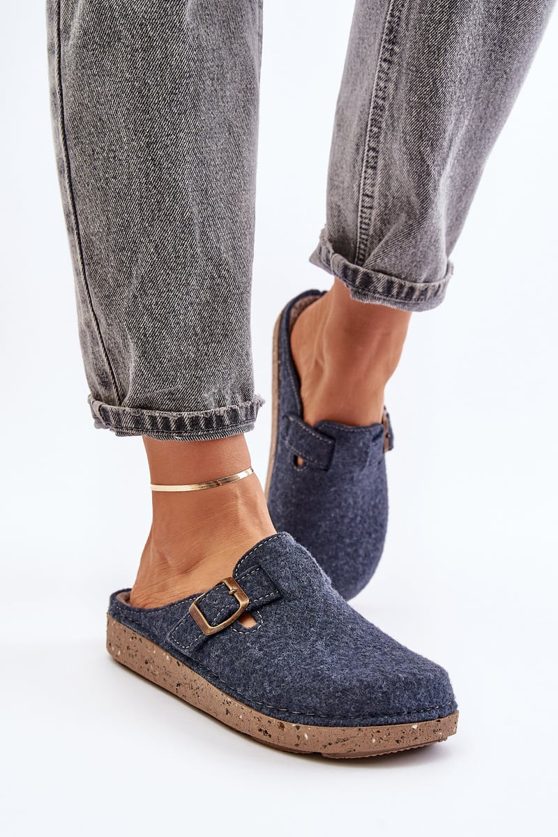 Comfortable women's slippers with Inblu buckle ED000019 blue