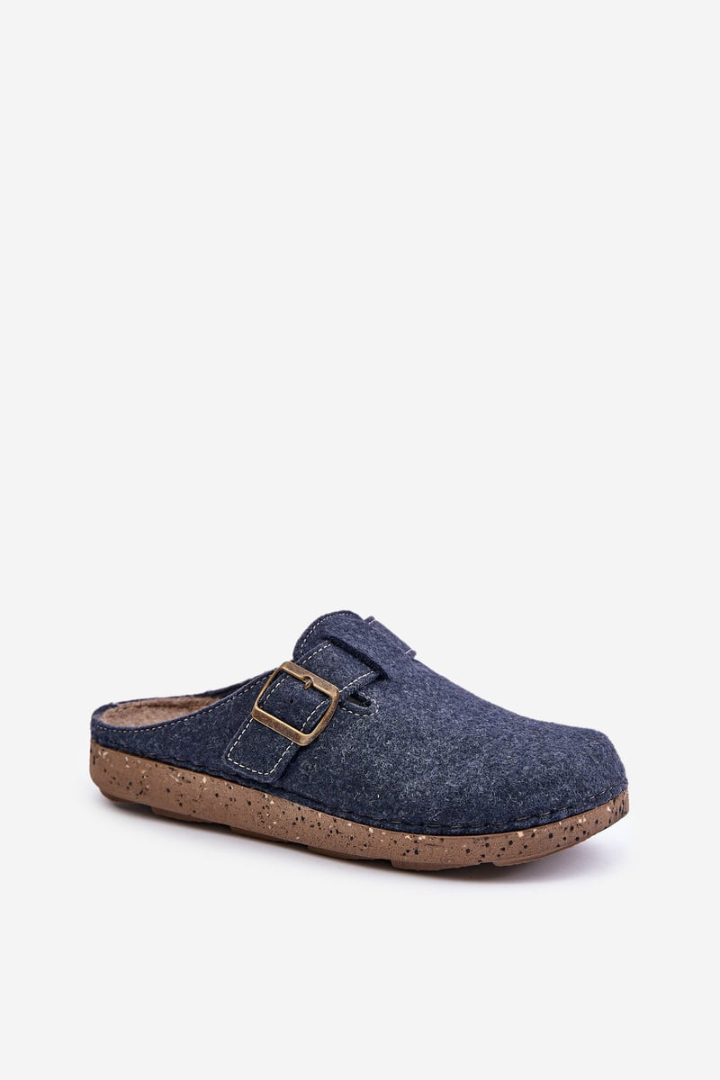 Men's slippers with buckle profilactic slippers Inblu blue