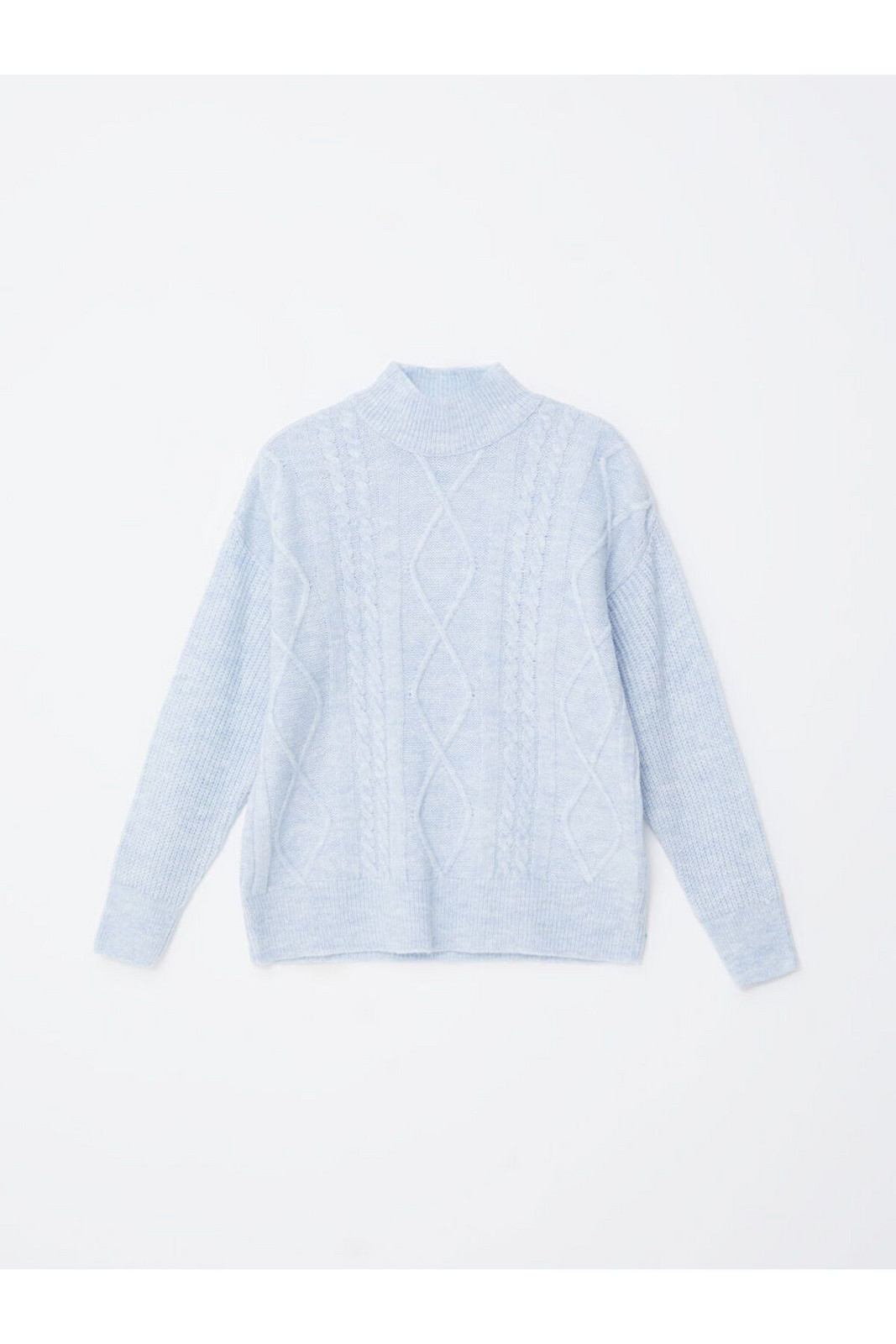 LC Waikiki Half Turtleneck Self-Patterned Women's Knitwear Sweater