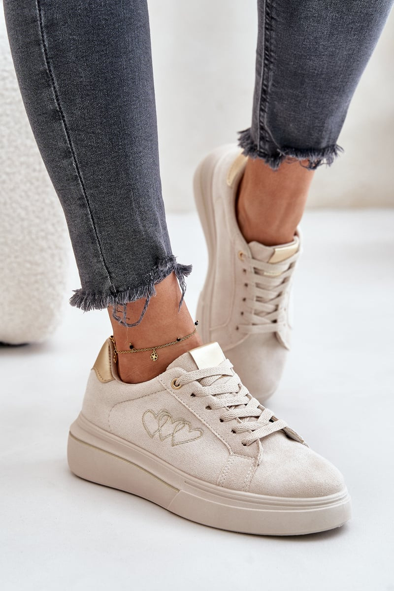 Insulated women's sneakers Big Star beige