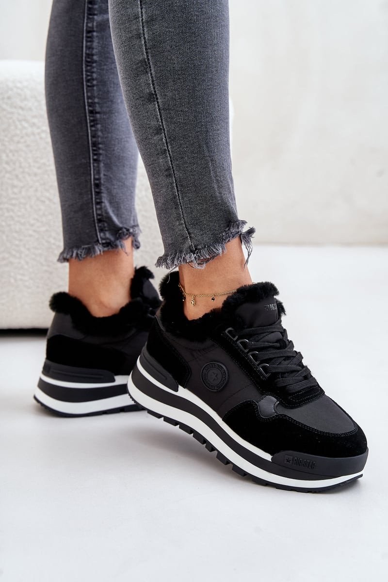 Women's insulated platform sneakers Big Star black