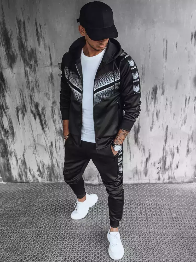 Čierna pánska tepláková súprava Dstreet