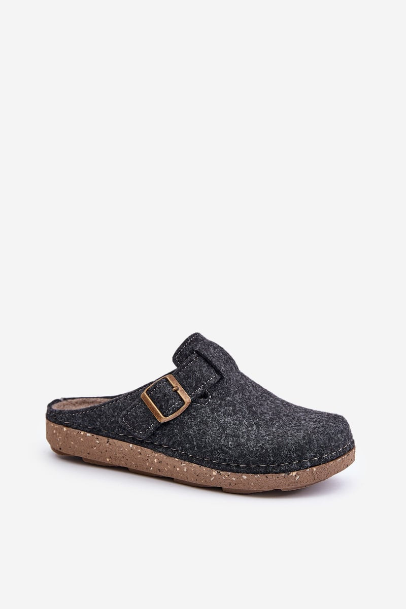 Men's slippers with buckle profilactic slippers Inblu graphite