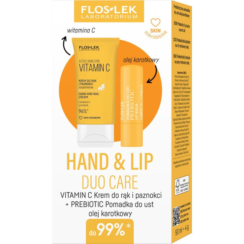 FlosLek Laboratorium Set Hand & Lip Vitamin C darčeková sada