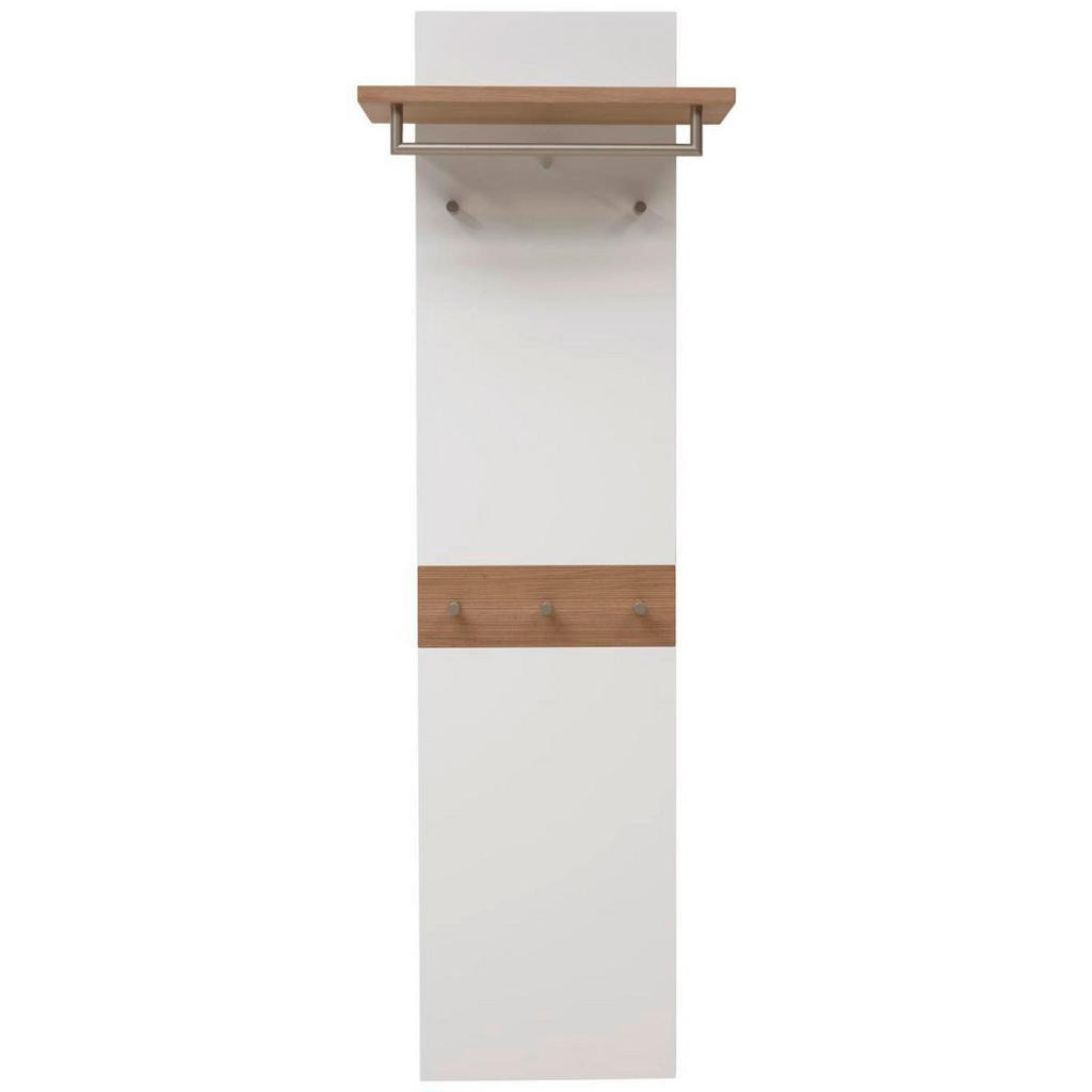 Dieter Knoll VEŠIAKOVÝ PANEL, biela, farba duba, divoký dub, 45-60/187/28 cm