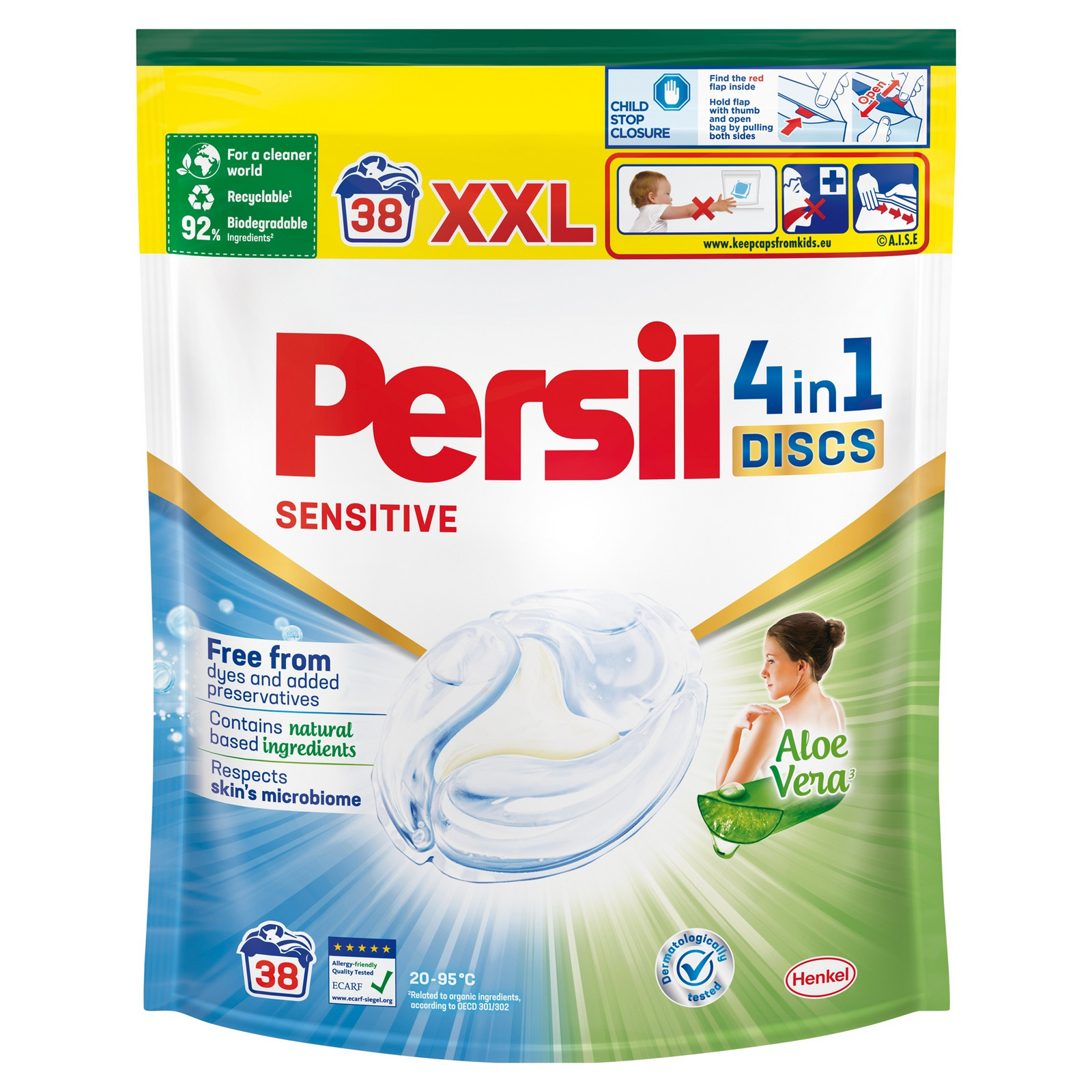 Persil 4in1 discs Sensitive kapsule na pranie aleovera 38ks