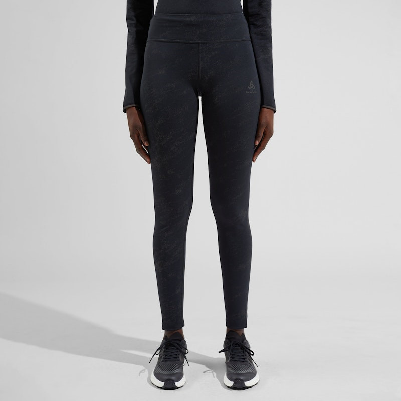 Dámske bežecké nohavice Odlo Tights ZEROWEIGHT PRINT REFLECTIVE