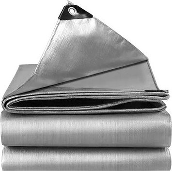 Gardlov 24653 Krycia plachta krycí s kovovými okami 120 g/m 2, 4 × 5 m strieborná