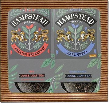 Hampstead Tea BIO Darčekový balíček sypaných čiernych čajov 2× 100 g