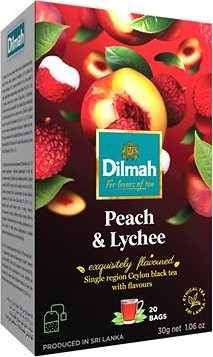 Dilmah Čaj čierny broskyňa Lychee 20× 1,5 g