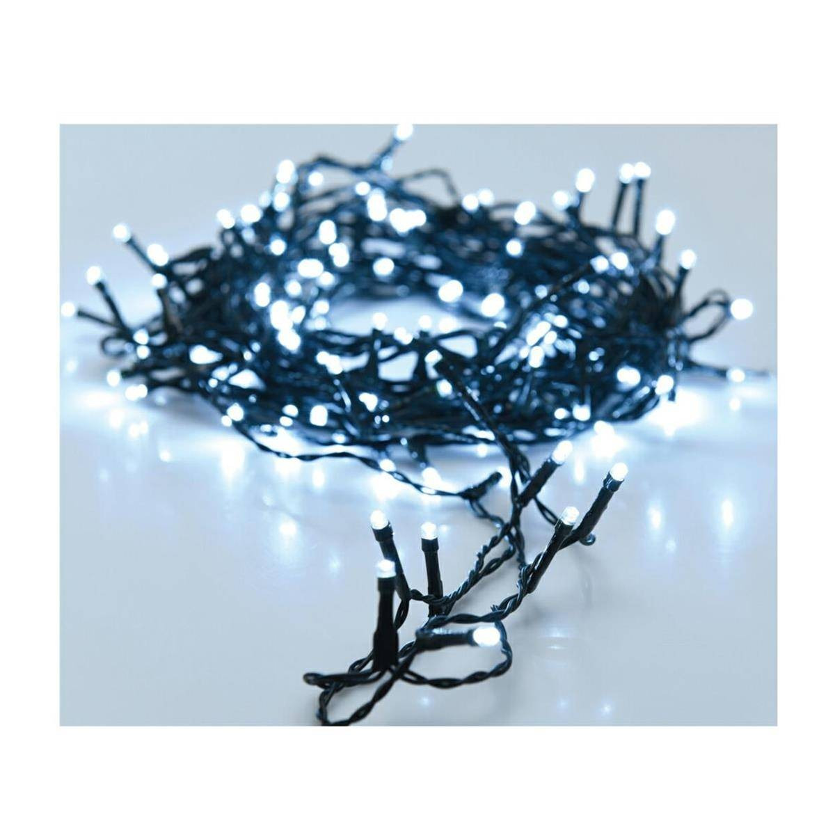 Světelný LED vánoční řetěz LAMPION studená bílá