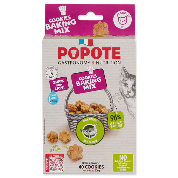 Popote zmes na pochúťky pre mačky kačacie 200 g