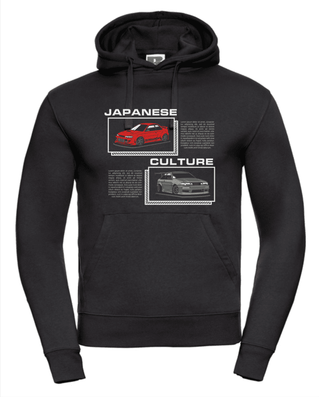 Japanese Culture pánska mikina čierna 2XL