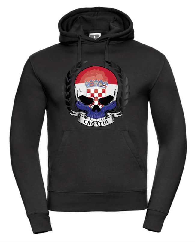 Lebka Croatia pánska mikina čierna 2XL