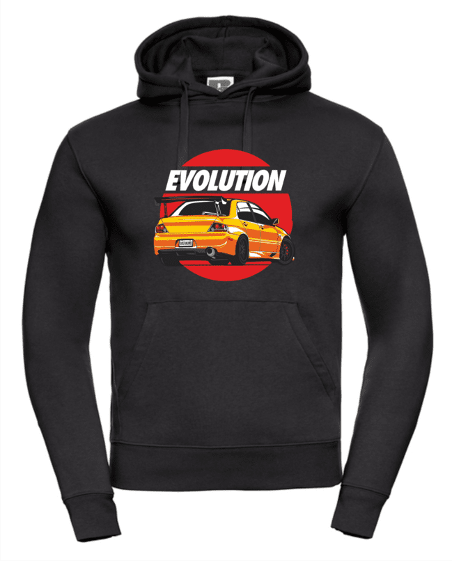 Mitsubishi Lancer Evolution pánska mikina čierna 2XL