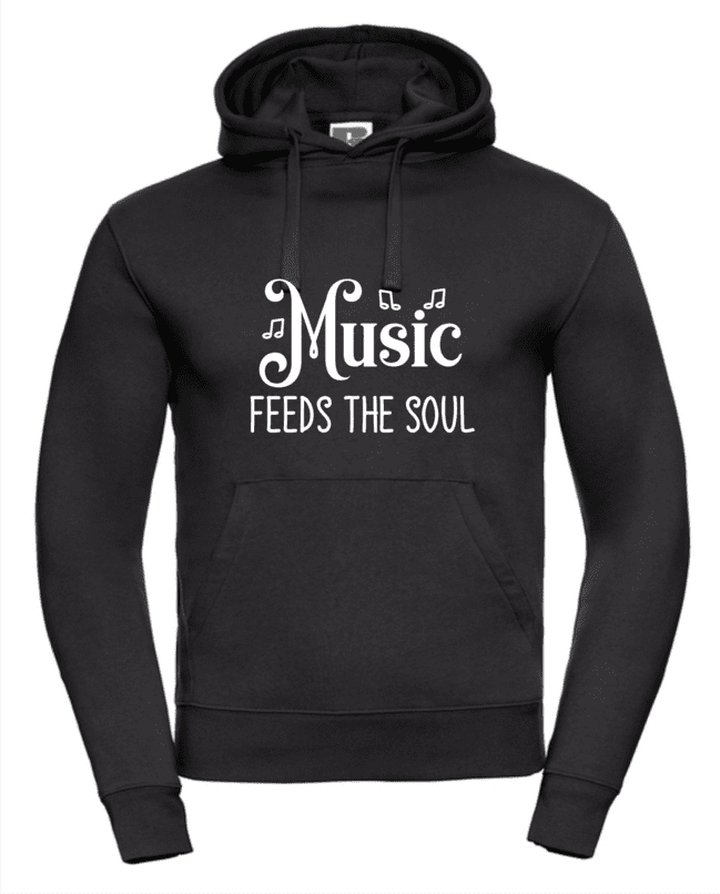 Music Feeds The Soul pánska mikina čierna 2XL