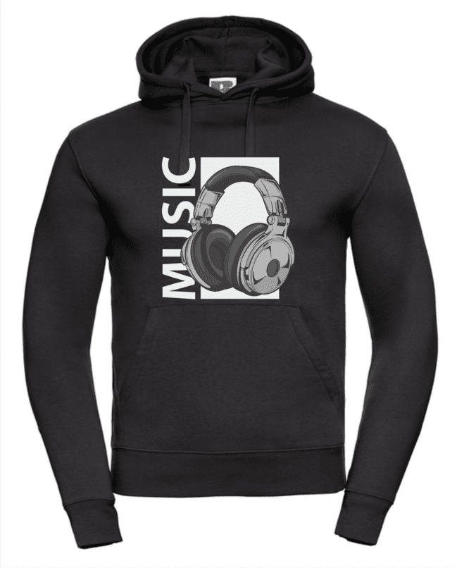 Music Headphones pánska mikina čierna 2XL