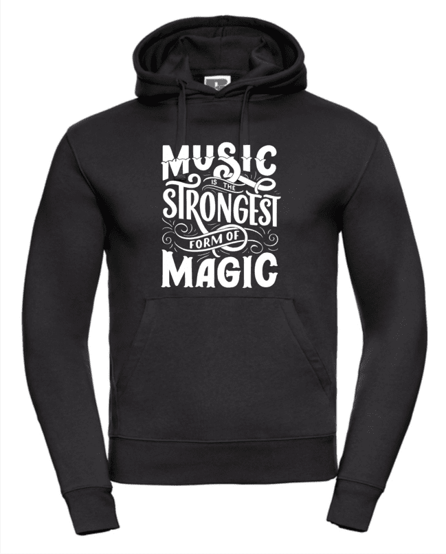 Music is the strongest form of magic pánska mikina čierna 2XL