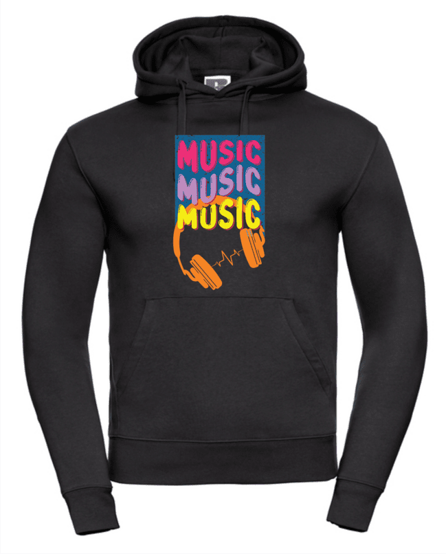Music Music Music pánska mikina čierna 2XL