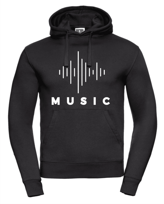 Music pánska mikina čierna 2XL