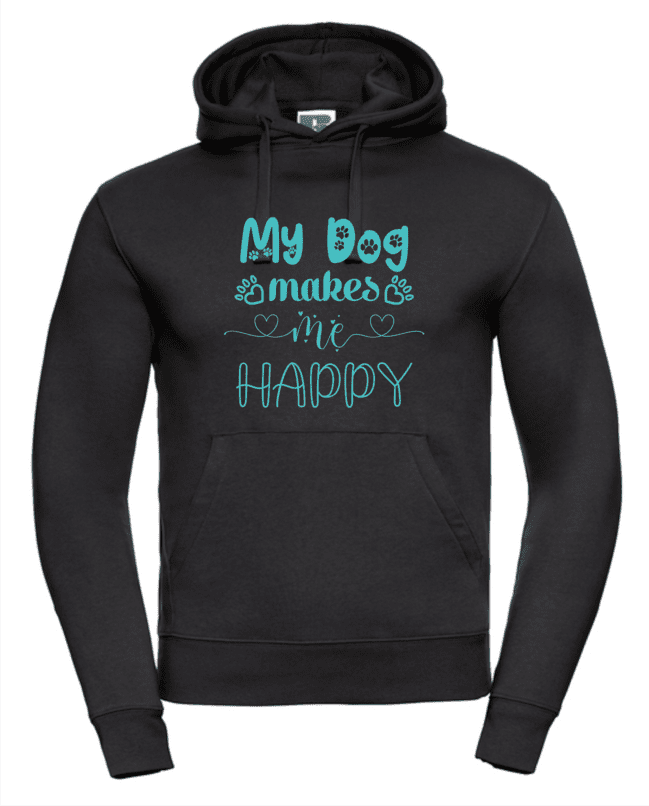 My dog makes me happy pánska mikina čierna 2XL