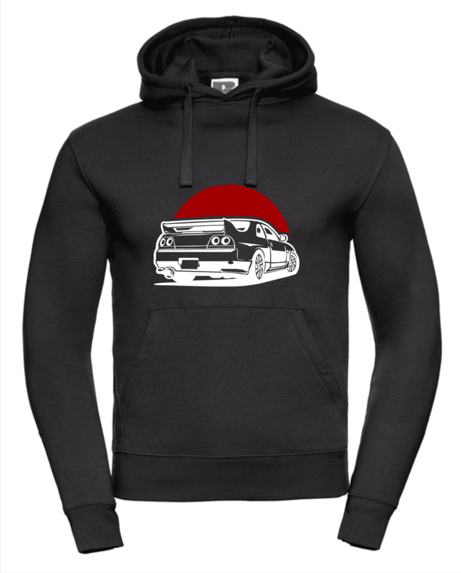 Nissan GTR R33 pánska mikina čierna 2XL