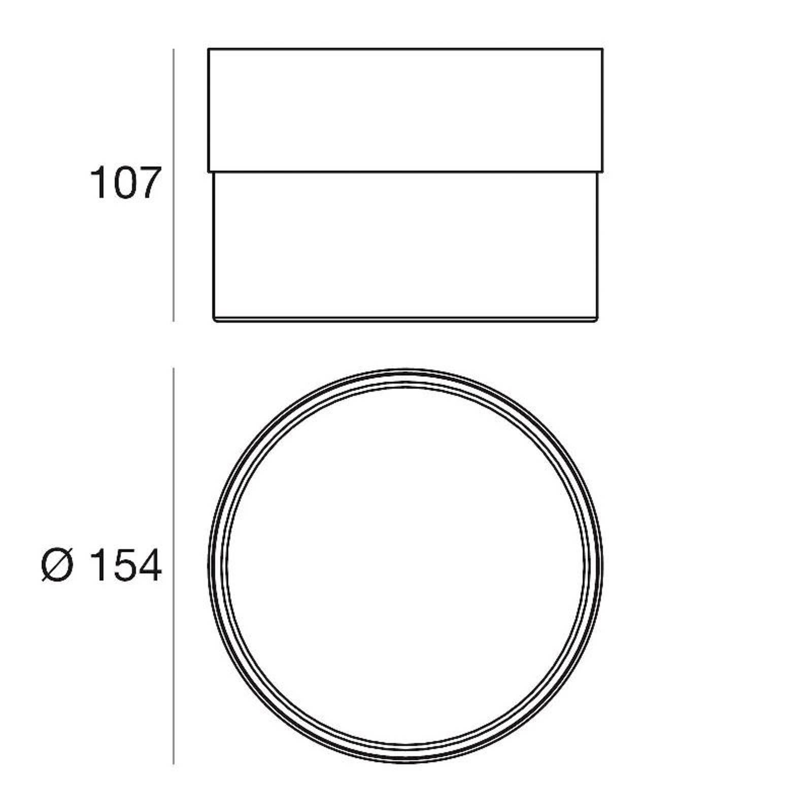 Stropné svietidlo Crumb LED, biele, Ø 15,4 cm, železo, sklo