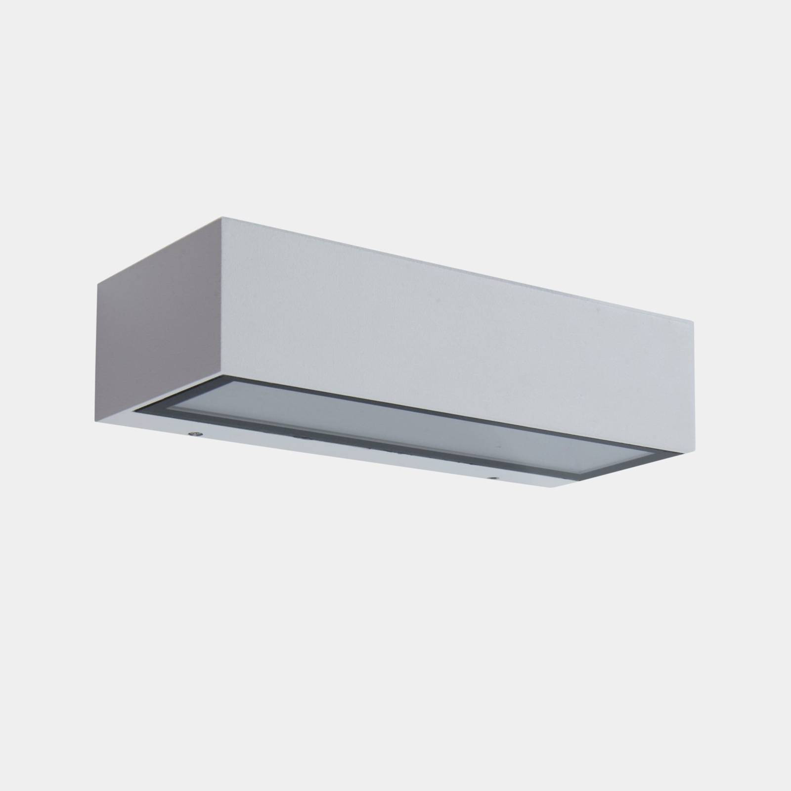 LEDS-C4 LED vonkajšie nástenné svietidlo Nemesis, biele, šírka 19,5 cm
