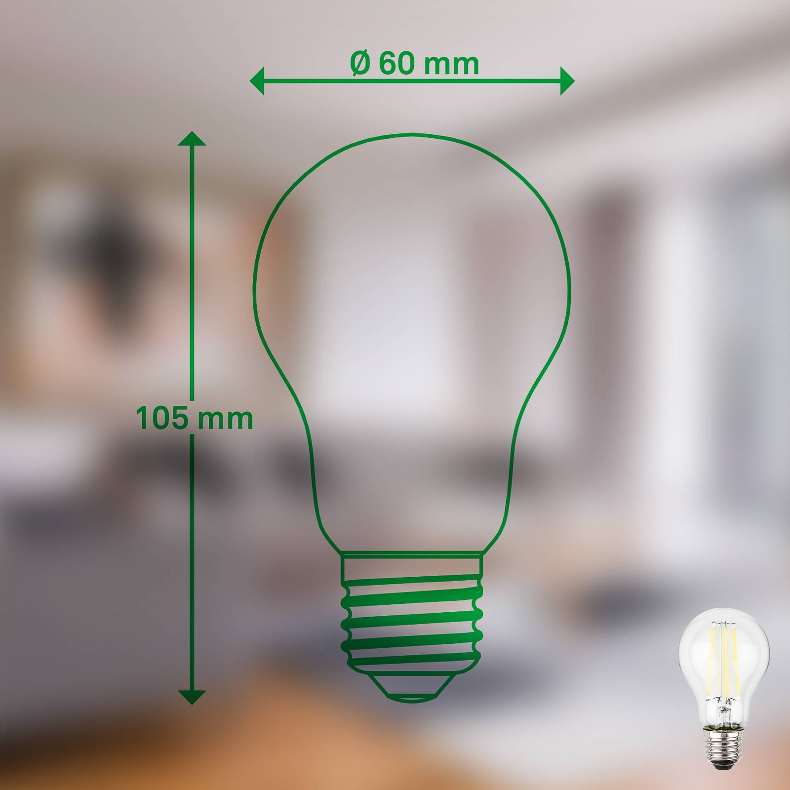 LED žiarovka E27 4W číra 3000K 840 lm EEK A 2er