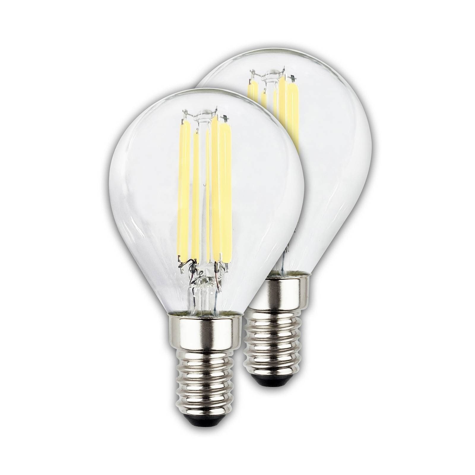 LED žiarovka kvapka E14 2,5W číra 3000K 525lm EEK A 2er